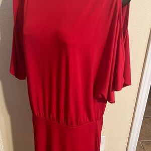 Red Dress w/shoulder slits size L